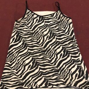 Zebra print tank top